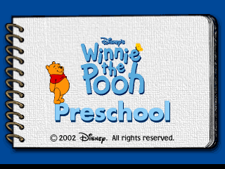 Winnie the Pooh Preschool title screen for Playstation